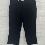Universal Threads Universal Thread Black Ankle Cropped Bootcut Denim Jean with Frayed Hem Size 14 Photo 0