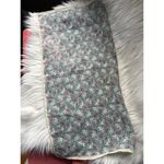 Floral Pattern Lightweight Scarf Blue Photo 2