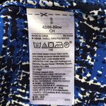 Banana Republic  Blue and Black Geometric Pattern Short Sleeve Crew Neck Top Photo 5