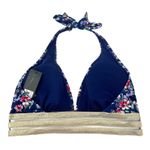 Nicole Miller New York size Small new with tags bikini‎ top bathing suit swim Blue Photo 4