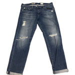 AG Adriano Goldschmied AG Adriano G Women's Blue Stilt Rollup Cigarette Jeans Size 32 Distressed Photo 0