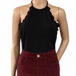 NWOT! MARYSIA Mott Maillot Black Swimsuit Bodysuit Scalloped Edge Backless Size Large Photo 0