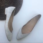 Talbots Womens Shoes White Black Edison Deep V Flats 9.5 Photo 0