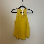 Cloth & Stone  For Anthropologie Yellow Henley Halter Top Size Small NWT Photo 2