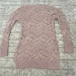 Universal Threads Universal Thread Open Knit Crochet Long Sleeve Tunic Sweater Photo 3