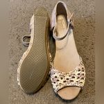 Toms Womens Stucco Woven Platform Wedge Ankle Strap Sandals Size 7 Photo 3