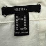 Forever 21  Mini Skirt Womens M Embroidered Yellow Pink Floral Boho White‎ Denim Photo 2