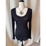 Intimately by Free People Cabin Fever Layering Top Women L Black Viscose Stretch Size L Photo 2