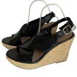 American Eagle Espadrille Platform Shoes Women’s Black Wedge Sandals Size 9 Photo 1