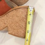 ZARA Burnt Orange Suede Platform Cork Sandals Photo 4