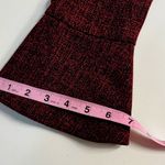 Victorian style blazer jacket pleated ruffles shoulder pads bell sleeves tweed Red Size 10P Photo 6