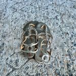 Badgley Mischka Metallic Jeweled Sandals Photo 2