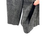 Eileen Fisher  Textured Knit High Collar Jacket Gray Black Button Front Career Photo 3