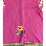 Vintage Arriviste Women's Sz XL Pink Spring Summer Flower Cardigan Sweater Photo 14