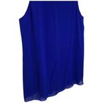 City Chic New  Dress Womens L 20 Hi Low Sleeveless Trapeze Chiffon Electric Blue Photo 4