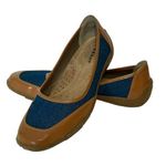 Array Womens Cascade Navy Denim Padded Insole Flats Shoes 9.5 Narrow (N) Blue Size undefined Photo 0