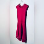 Ted Baker Kathryn Cutout Knit Fit & Flare Magenta Deep Pink Rose Dress Size 2 Photo 2