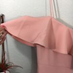 Likely NWT  Shania peach pink ruffle long thigh slit formal gown Photo 7