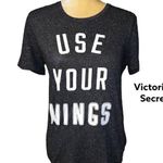 Victoria's Secret Victoria’s Secret cool charcoal gray top with cute sayings on front! Photo 1