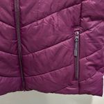 New Balance  Maroon Hooded Puffer Vest Photo 5