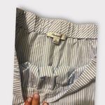 Madewell Clean Off the Shoulder Top in Blue and White Stripes Photo 3