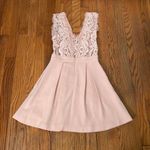 BCBGeneration  Lace Trim Mini‎ Dress  Petal Pink size 0 NWT romantic Photo 2