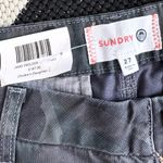 Sundry  x Anthropologie Side Trim Camo Le Soleil Pants in Charcoal Size 27 Photo 13