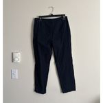 J. McLaughlin Side Zip Cropped Pants Navy Blue Size 8 Medium Office Preppy Photo 3