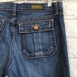 David Kahn deep fold folded Capri Blue jeans Women’s Size 8 Photo 4