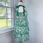 fab'rik  Smocked Green and White Floral Ruffle Dress Small Photo 3