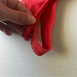 Lulus  high neck short sleeve thong bodysuit coral small Photo 4