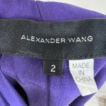 Alexander Wang 100% Silk Wrap Mini Cocktail Dress 2 Purple Petal Belt Tie Luxury Photo 10