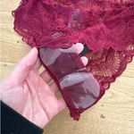 Lulus  - Open Back Sheer Lace Bodysuit in Red Photo 1