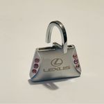 Lexus Swarovski Crystal Silver Pink Crystals Purse Key Ring Keychain Photo 2