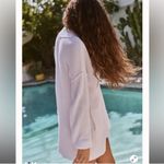 Free People Beach Picnic Henley Sweater Dress in White Size Large Photo 2