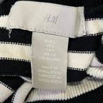 H&M Black White Striped Knit Turtleneck Long Sleeve Pullover Sweater Top Size S Photo 2