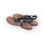 Coach Deadstock: new  ࿌ Raiven Hardware Turnlock Flat Sandals ࿌ Black Leather ࿌ Photo 5