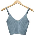 NWT NIA Naomi Sweater Tank Cropped Camisole Dusty Blue Women’s Size Large Lounge Photo 1