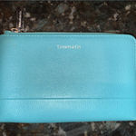 Tiffany & Co. Coin Card Holder‎ Wallet Blue Leather Wallet Pouch R Photo 0