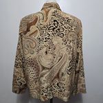 Vintage Kensington Square 80s L Brown Animal Print Paisley Blazer Chic Size L Photo 4