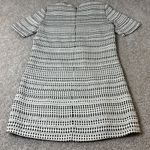 Zara Basic Dress Black White Beaded Neckline Short‎ Sleeve A Photo 2