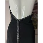 J’adore Black Diamante Halter Maxi Bodycon Dress Strappy Back Size Small Photo 6