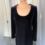 Vintage Black Velvet Long Sleeve Maxi Dress Witchy Whimsigoth Size L Photo 1