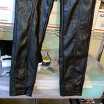 Pretty Little Thing Tall Black Faux Leather Split Hem Seam Detail Skinny Pants Women Size 6  Photo 3