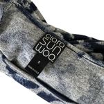 Clara Sun‎ Woo Abstract Print Blouse Womens Size S Blue Relaxed Fit Cozy Artsy Gray Photo 2