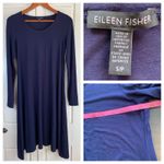 Eileen Fisher  Dress Women’s Small Long Sleeve Midi Blue T Shirt Casual‎ Stretch Photo 1