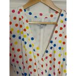Color Me Courtney Long Short Sleeve Dress White w/polkadots Size 4 Photo 1