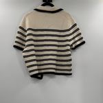 J.Crew  Womens Crochet short-sleeve cardigan in stripe Antique Black Photo 6