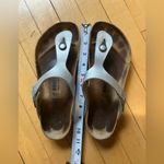 Birkenstocks Gizeh Silver Sandals Photo 12