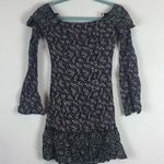Stone Cold Fox Elsa Floral Off The Shoulder Mini Dress Navy Fern Size 0 Photo 0